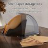 Uchwyt na filtry do kawy Pudełko na filtry do kawy z pyłoszczelną pokrywą do kawiarni Pudełko do przechowywania w domu Pojemnik na filtry papierowe