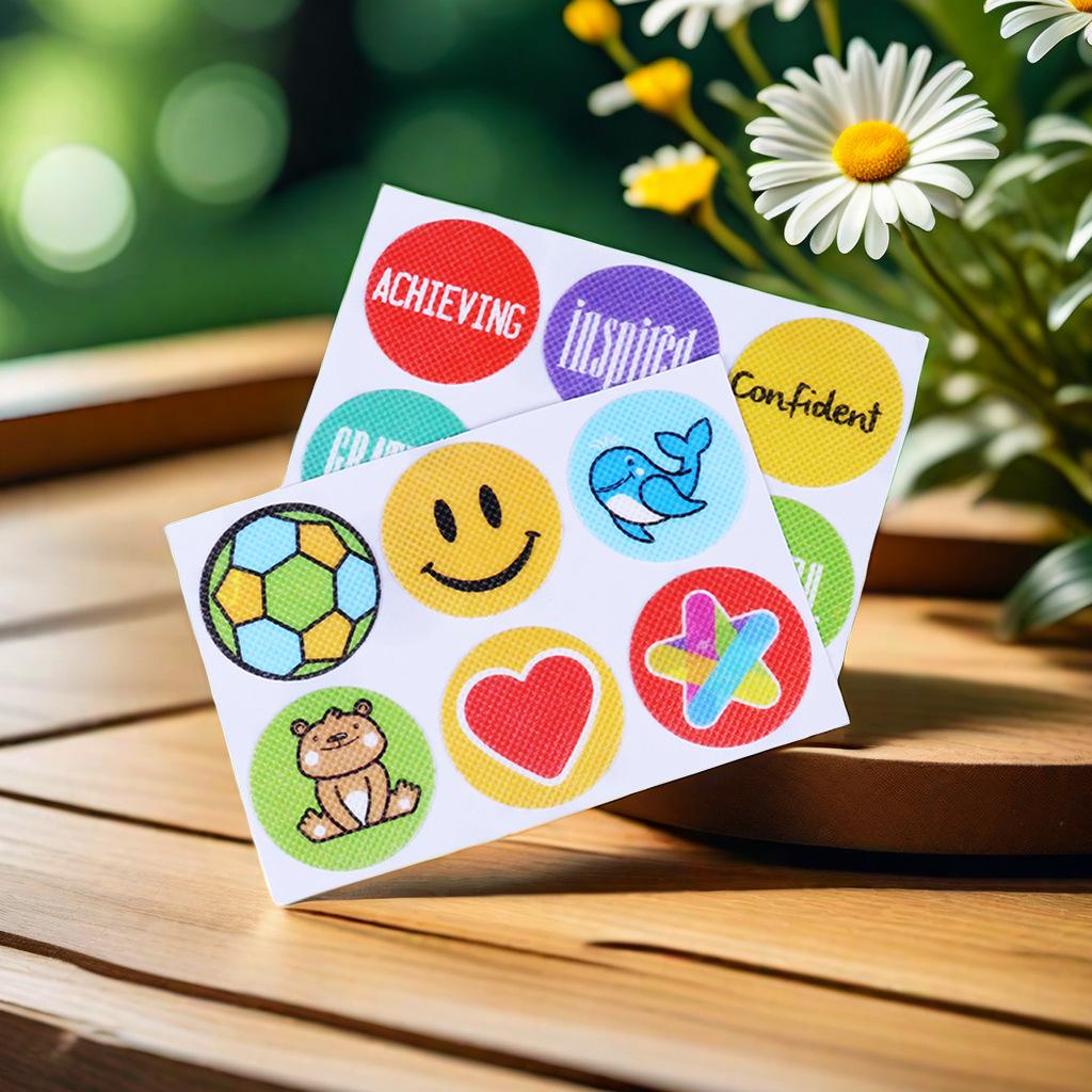 120 Blue Lotus Mosquito & Insect Repellent Oil Patches for Adults & Kids - Cartoon Design for Outdoor Use
