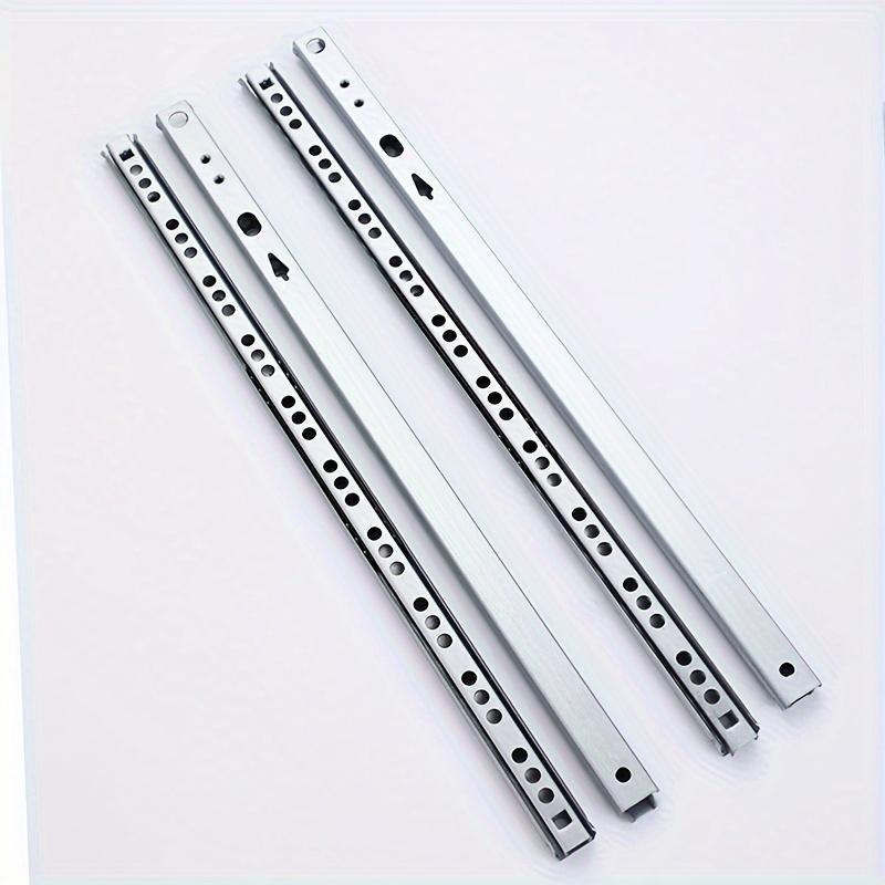 17mm Wide Silent Drawer Slides with Damping Steel Balls Polished Stainless Steel, Industrial Hardware