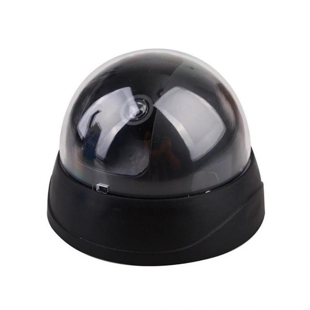 Red LED Sensor Light Up Fake Dummy Dome Surveillance Monitor Security Camera