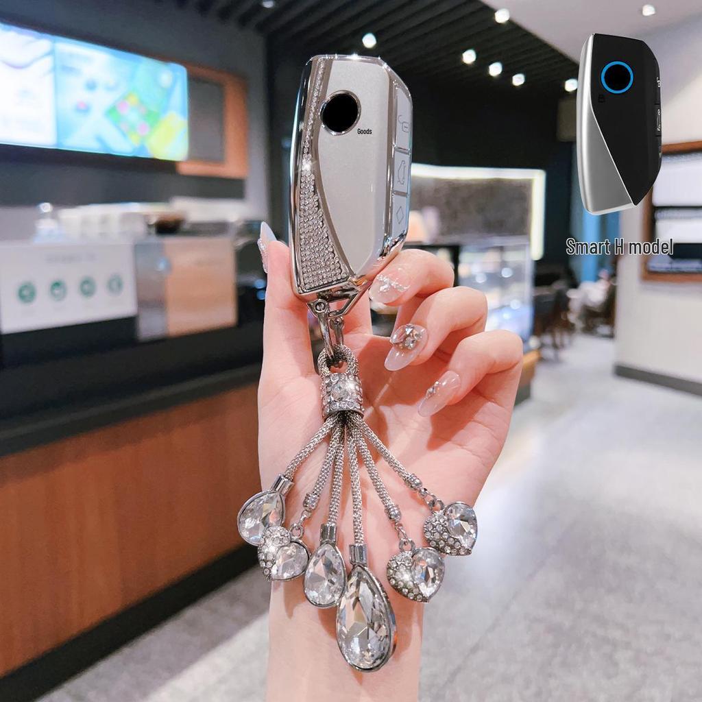 BMW Key Case for New X5L, 5/7 Series, X1, X7, X6, i5/i7/iX/XM with Lanyard