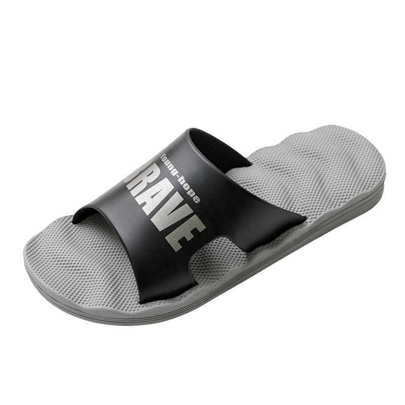 

Модные летние модные мужские тапочки для дома и улицы, удобные универсальные тапочки из ЭВА для пляжа, массажные тапочки для ванной большого размера 46-47 серый
