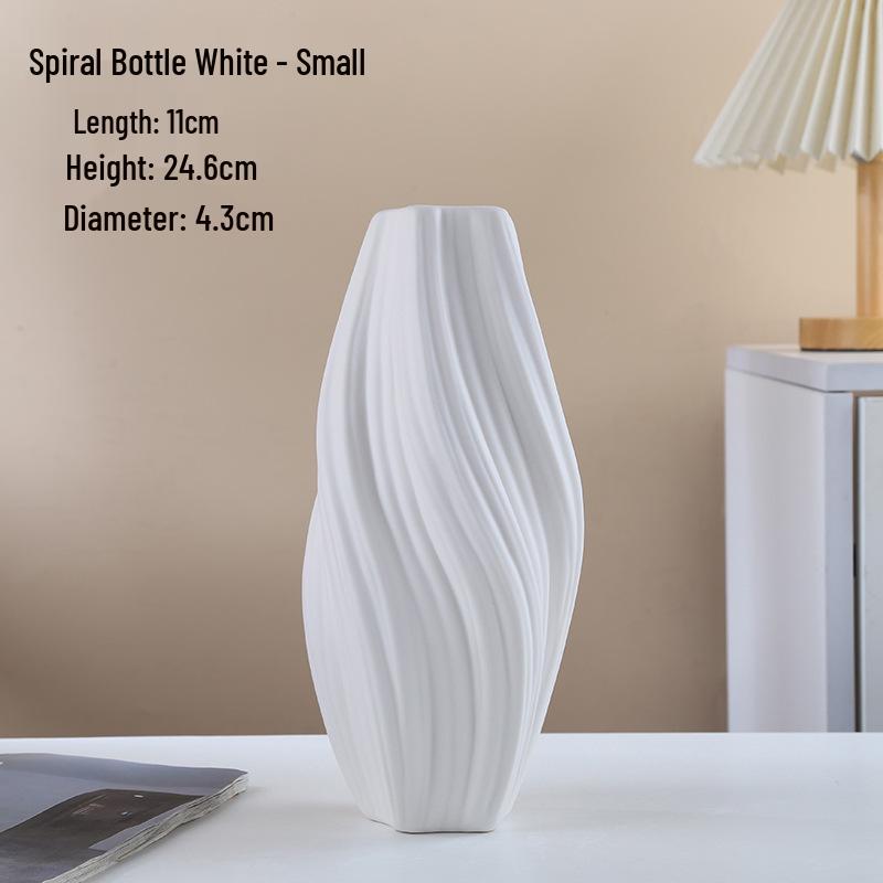 Modern Round Ceramic Vase - Creative Living Room Ornament for Dried Flowers