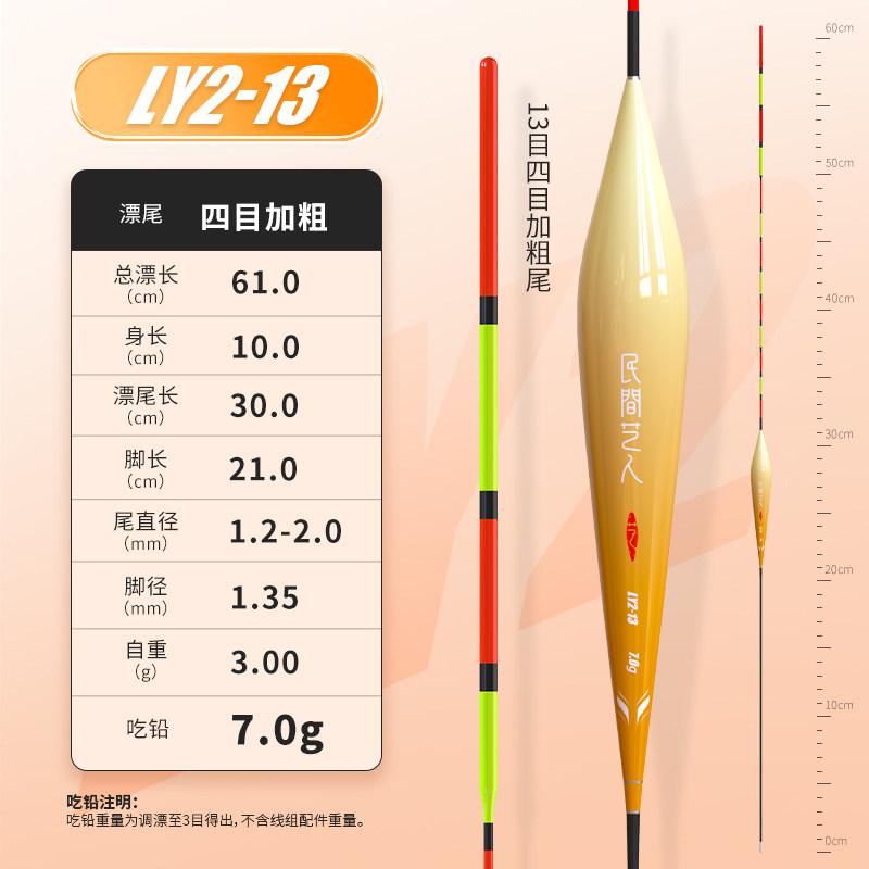 Folk Artists Vertical Buoy Fishing Float for Bighead Carp-Extra Thick Resistant Water Flow Shallow Water Use Long Traveling