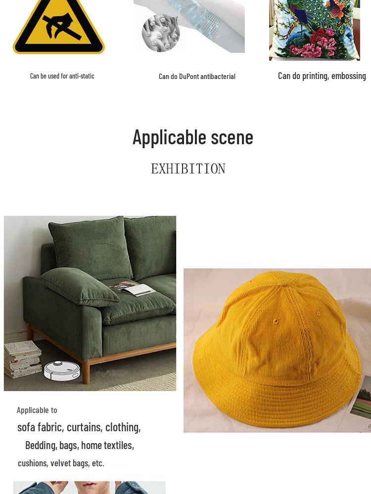 8-Wale Non-Stretch Corduroy Fabric for Pants, Bags, Hats & Sofas