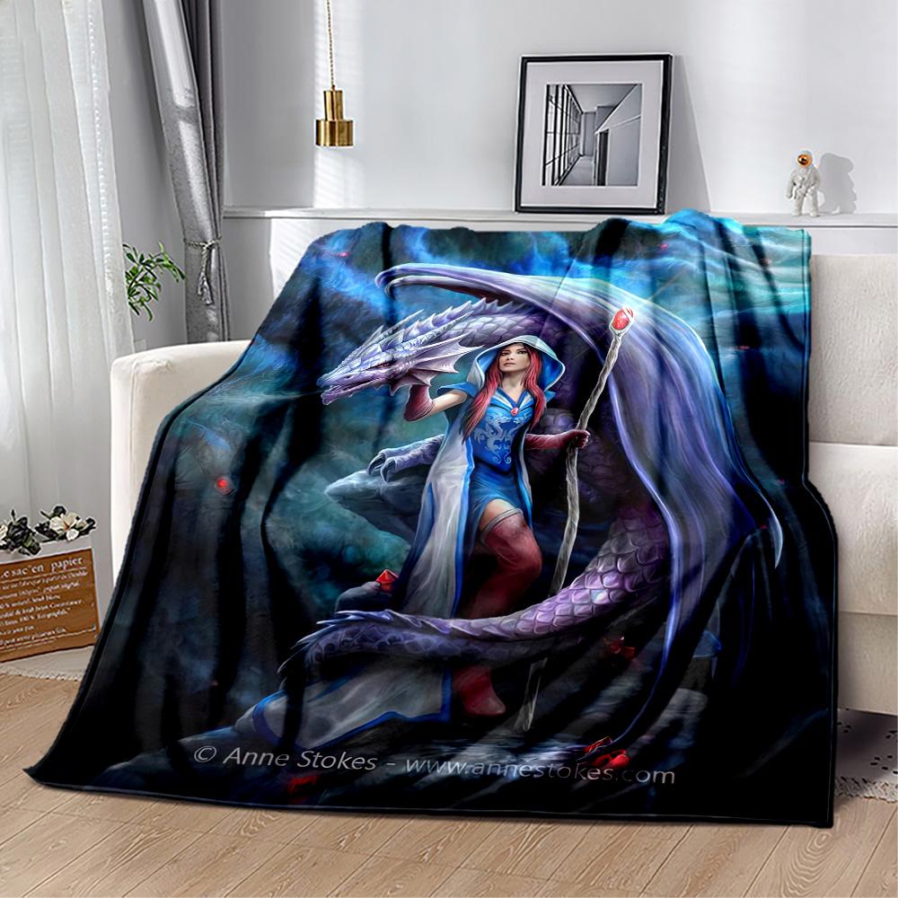 Gothic Style Blanket Ultra-Soft Perfect for Bedding Livingroom Chair for All Seasons Playful Design Birthday Christmas Gift Blanket