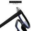 Okulary kontrastowe w ramce anty-niebieskiej Nowe europejskie i amerykańskie trendy mody Płaskie lustro Trend Duże okulary