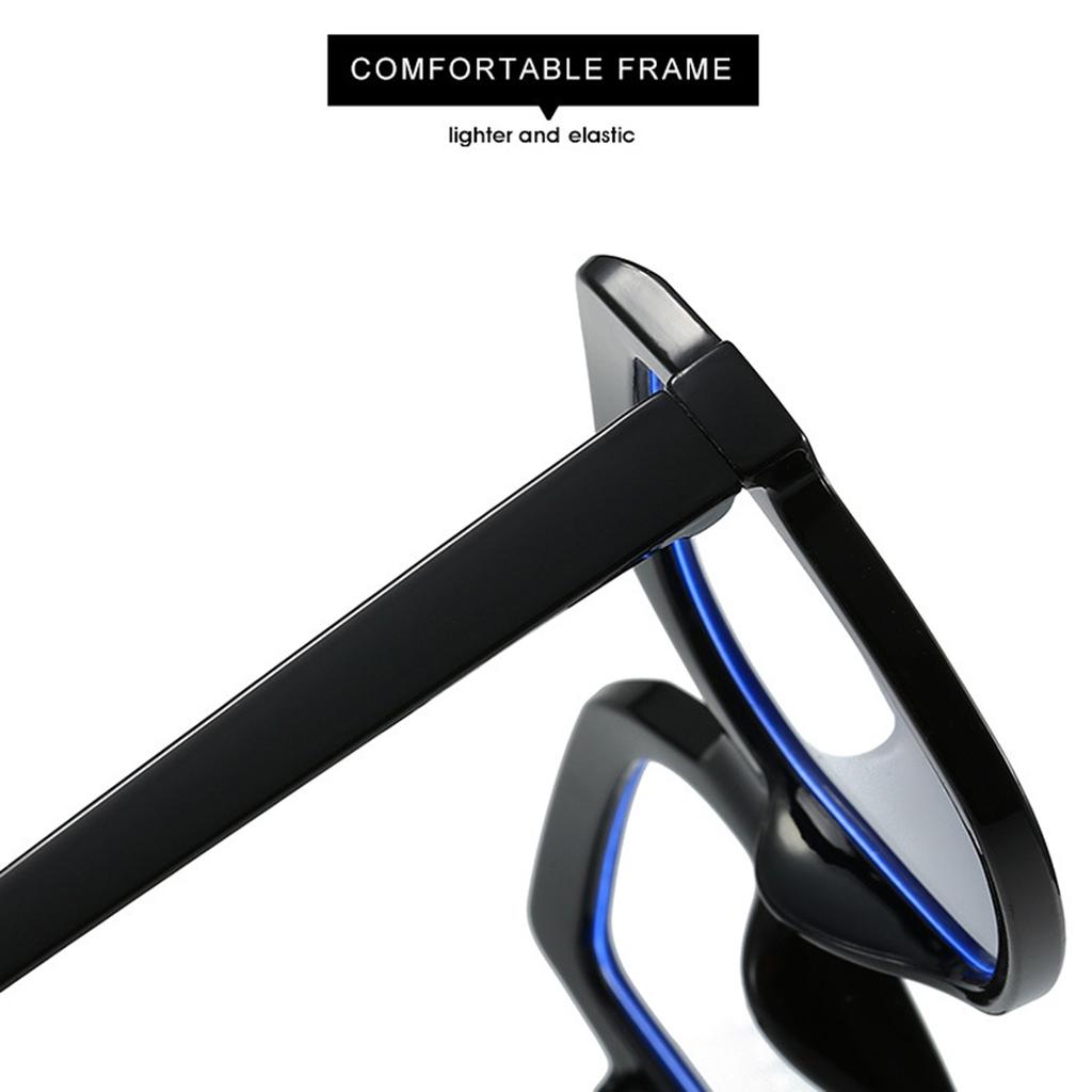 Okulary kontrastowe w ramce anty-niebieskiej Nowe europejskie i amerykańskie trendy mody Płaskie lustro Trend Duże okulary