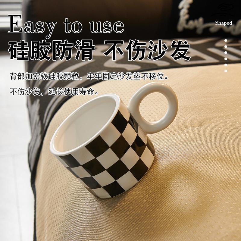 Bohemian Special-Shaped Sofa Cushion, Universal In All Seasons, Non-Slip Seat Cushion, One-Piece Straight Chenille Sofa Cover