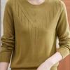 Women's Round Neck Loose Knit Sweater Spring and Autumn Bottoming Shirt Long-sleeved Sweater