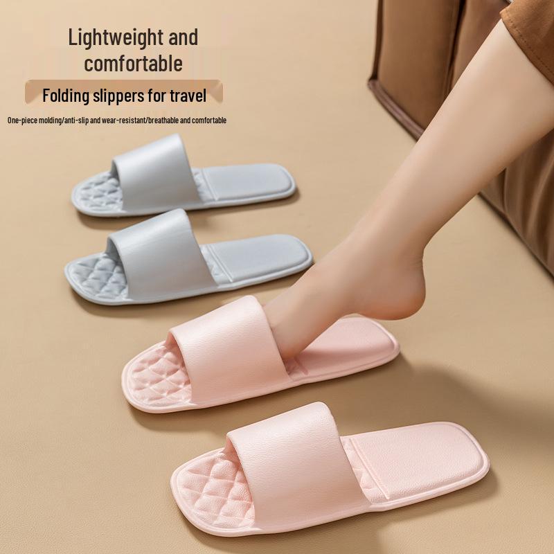Lightweight Foldable Travel Slippers for Men & Women – Portable Disposable Hotel Sandals