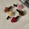 Acrylic Rose Flower Hair Clip Colorful Rose Flower Duckbill Clip Acetic Acid Hair Clip  Party