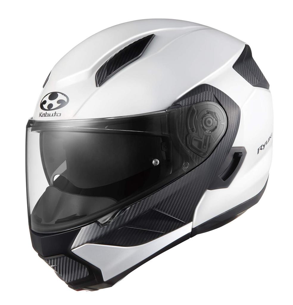 OGK KABUTO Motorcycle Helmet System RYUKI White Metallic (Size L)