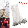 100pcs/30Pcs Smokeless Candle Wicks Soy Wax Pure Cotton Core DIY Candle Making Pre-waxed Wick For Party Supplies