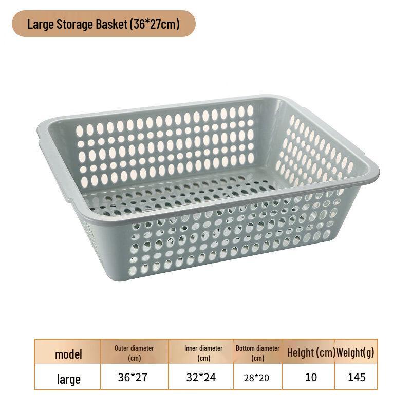 Rectangular Plastic Storage & Drain Basket