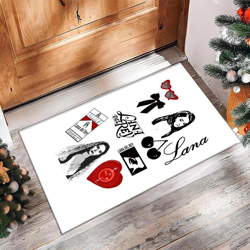 Soft Crystal Velvet Floor Rug,Lana Del Rey Anti Slip Decorative Carpet, Plush Area Mat For Indoor Home Decoration