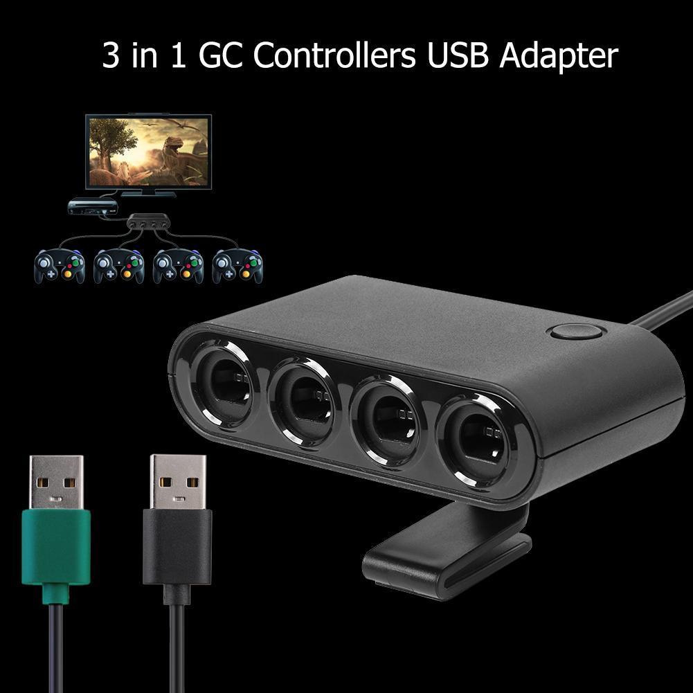 4 Ports Converter For GameCube GC Controllers USB Adapter Converterfor Nintend Switch GC/Wiiu/PC 91*48*25mm