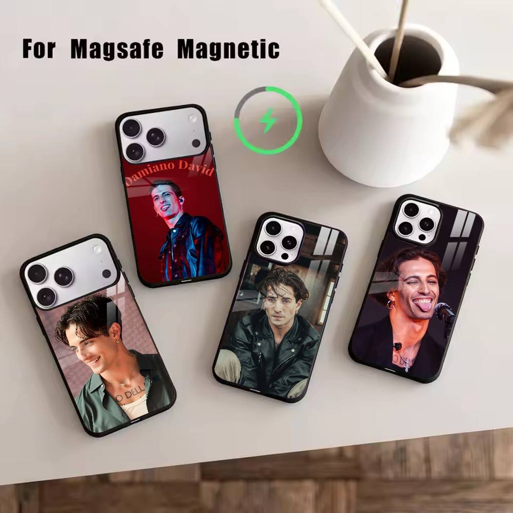 Man-D-Damiano David Phone Case For iPhone17,16,15,14,13,12,11 Plus,Pro Magnetic with Magsafe Wireless Charging