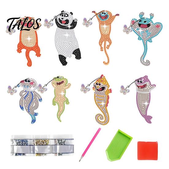 Halloween Party Favors And Crafts Faux Diamond Art Bookmark Kit, Book Marker DIY Handmade Materials Animal Bird Page Crafting Kit for Adults,