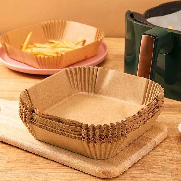 High-Temp Resistant Square Air Fryer Silicone Oil Paper Tray