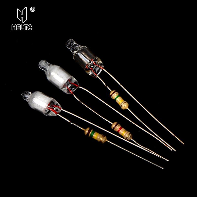10pcs Neon Light Bulbs 4*10mm 5*13mm Main Power Indicator With Resistance 220V Red/Blue/Green