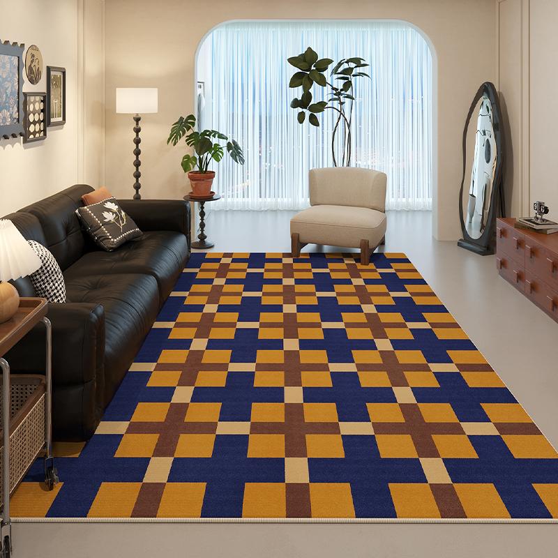 Retro Style Carpets for Living Room Large Area Bedroom Decor Waterproof Carpet Washable Lounge Floor Mat Anti-slip Cloakroom Rug