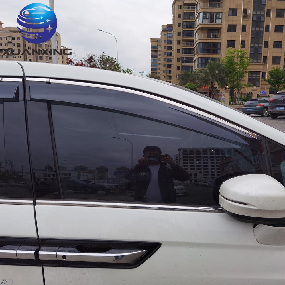 Honda Elysion 2016 Rain Guards: Black Visor Deflectors for Window and Body Modification.