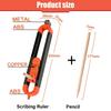 Measuring Tool Contour Scribing Ruler Contour Lock, Precision Woodworking Instrument, Adjustable Locking Contour Copier