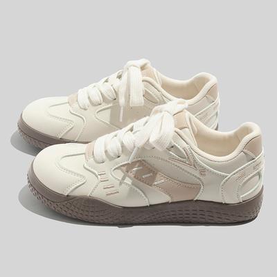Schöne Creme Retro Deutsche Trainingsschuhe Niedrig geschnitten Frühling Neu Sportlich Lässig Atmungsaktiv