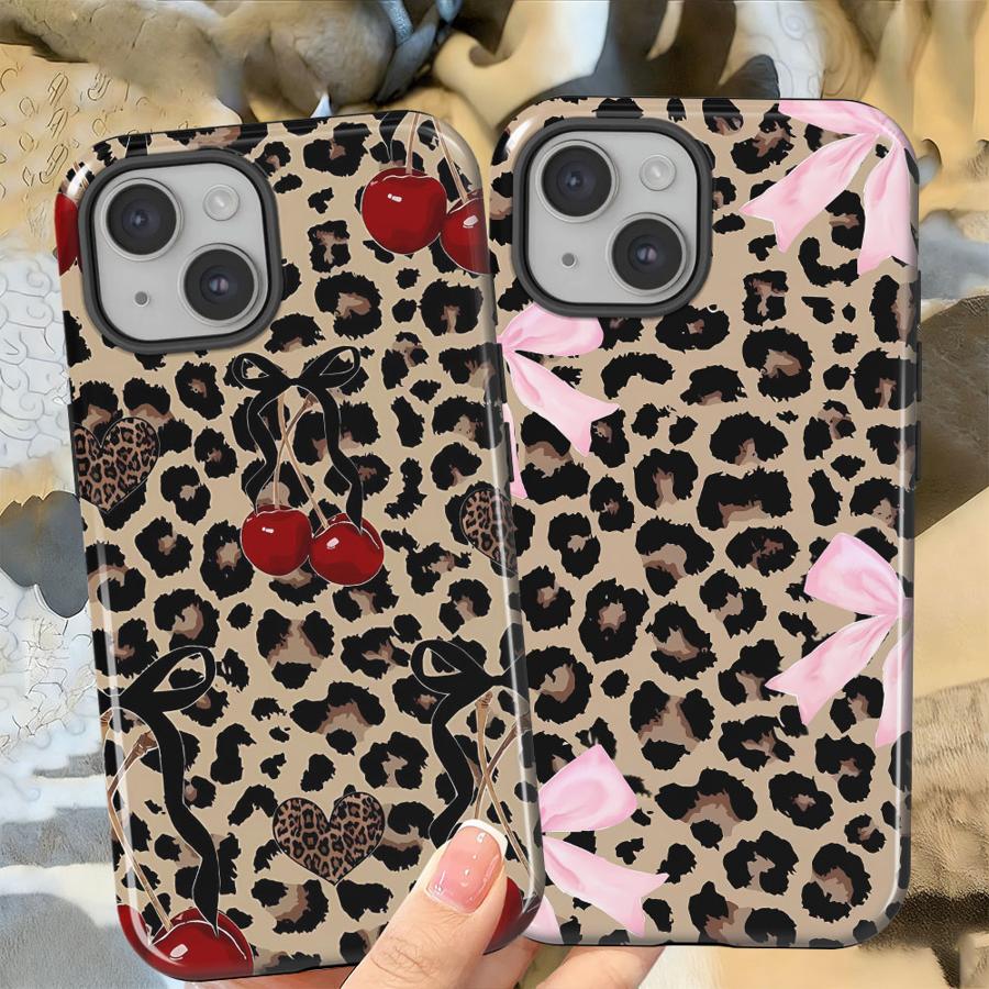 Leopard Print Bow Soft Cover Capa Phone Case for Xiaomi Redmi Note 14 4G 14 Pro Plus 5G