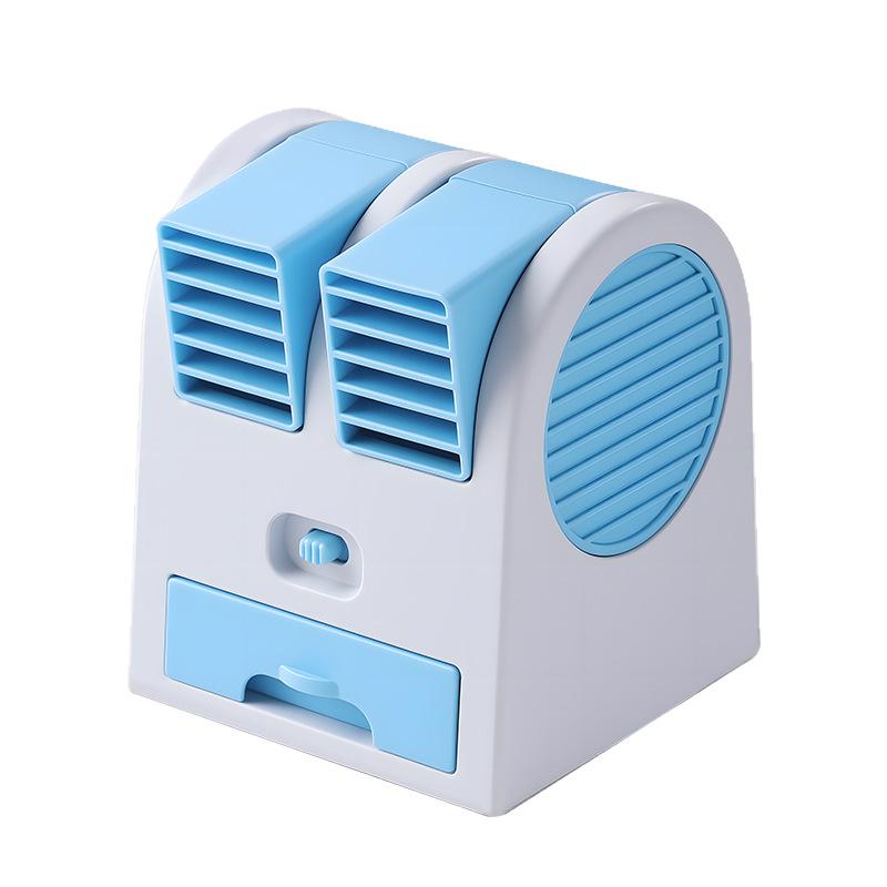 Portable USB Desktop Fan: Silent, Compact, and Rechargeable for Office, Dorm, or Student Use