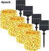 Pack of 4 Solar Fairy Lights Outdoor 400LED Fairy Lights Outdoor 8 Modes Copper Wire IP65 Warterproof for GardenPatio Yard Party