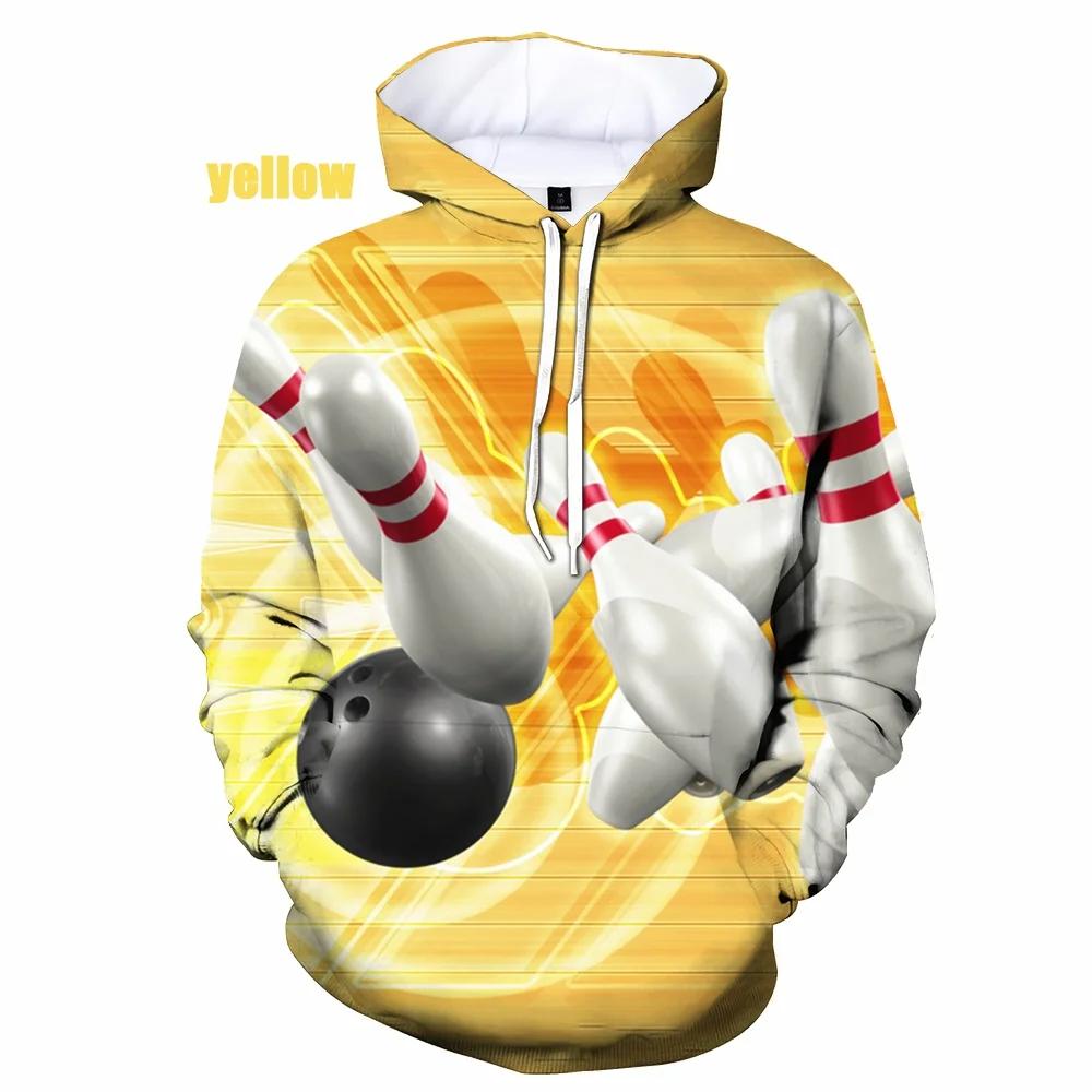 

Толстовка с шаром для боулинга для мужчин/женщин с 3D-принтом, толстовки с капюшоном, осенняя толстовка с длинным рукавом, повседневные детские толстовки с капюшоном для мужчин, толстовка с капюшоном, пальто 6XL