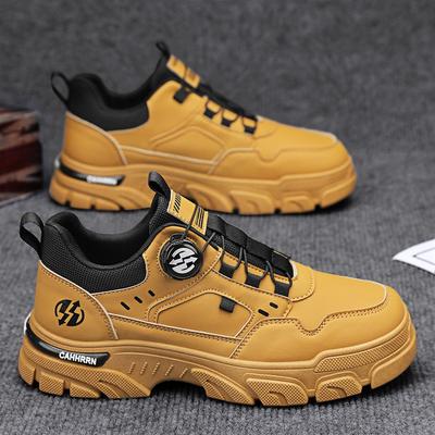 Spring Men's Rotating Button Martin Shoes Outdoor Tooling Platform Sports Casual Shoes Douyin Live Broadcast Low-top Men's Shoes