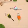 4pcs Random Mix Plush Mini Mouse Change Heads Cat Teaser Stick Pet Toy Supplies