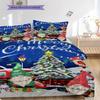 1PC Christmas theme pattern Bedding Quilt Set Quilt Cover Pillowcase Home Decoration Birthday Gift (1 * duvet cover + 2 * pillowcase, without core)