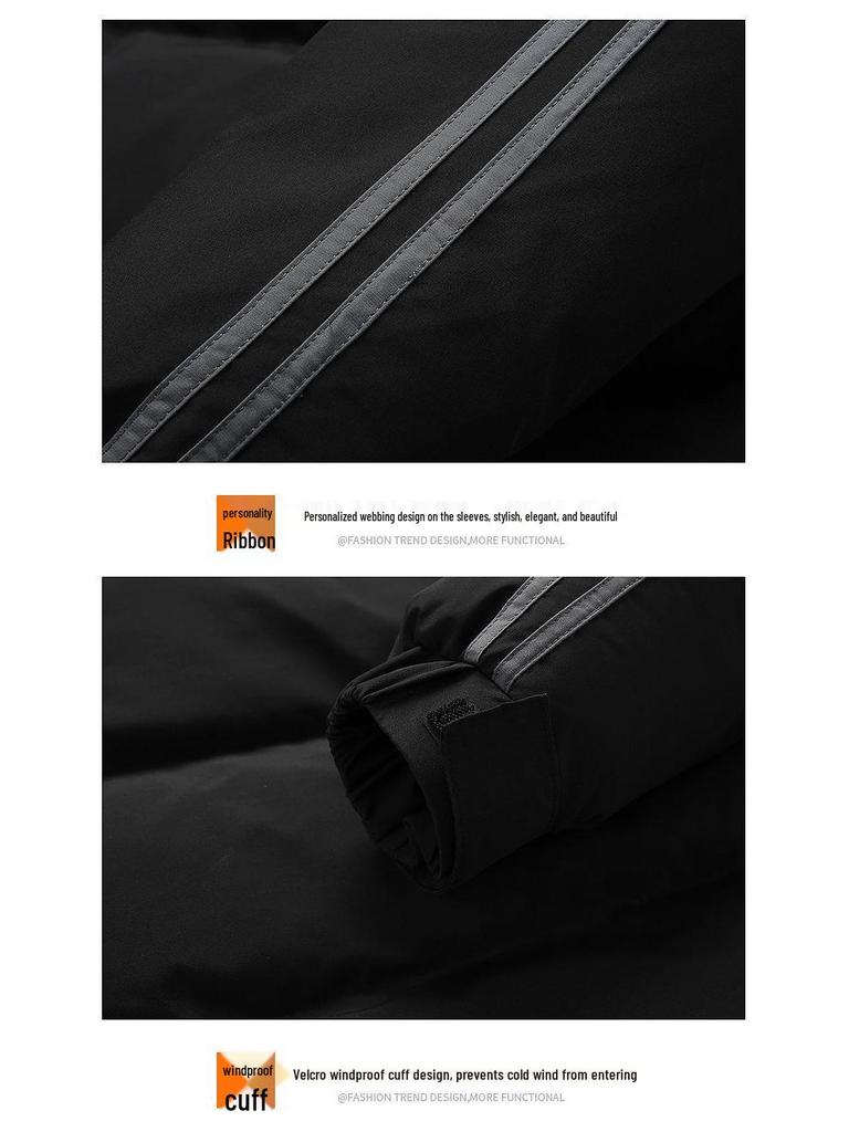 Men's 2025 Winter Hooded Cotton Jacket - Trendy, Thickened, Short Style