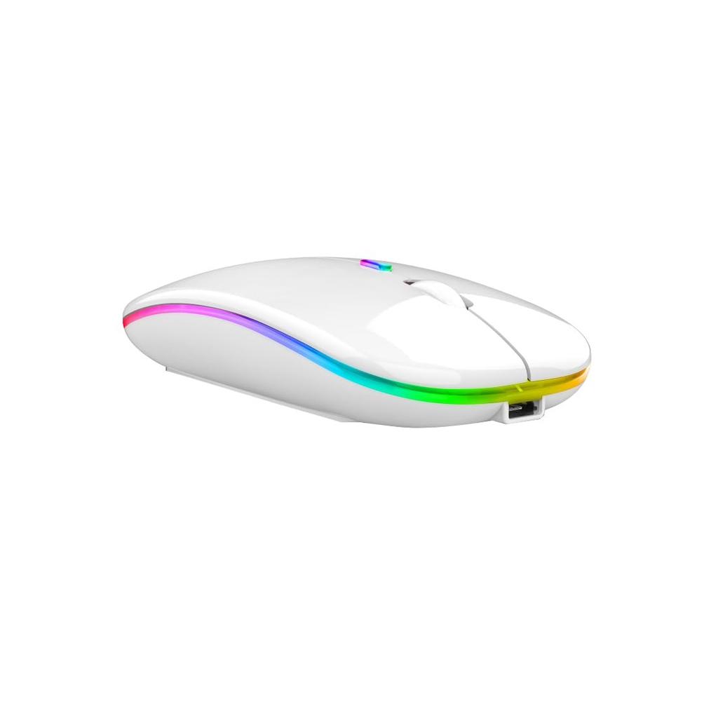 Kabellose Maus mit Bluetooth 5.2, Geräuschlose Bedienung, Sofortige Verbindung, Ultradünn, Kompakt, USB-wiederaufladbar, 2.4GHz, 3-stufige DPI-Umschaltung, Hoch