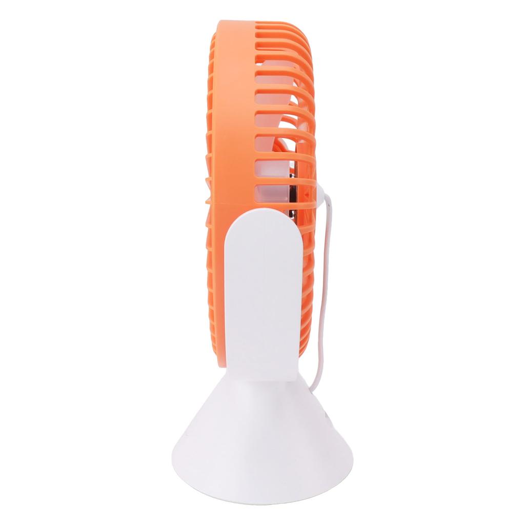 3 Speed Desktop Table Top Fan Hanging Stand Dual Use USB 360 degrees  Rotation Camping Tent Ceiling Fan 1500mAh Orange