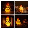 Christmas Night Light Santa Prayer/Jesus Prayer/Bathtub Snowman/Santa Reading LED Table Lamp Winter Resin Sculpture for Mantel Shelf Bedside Decor