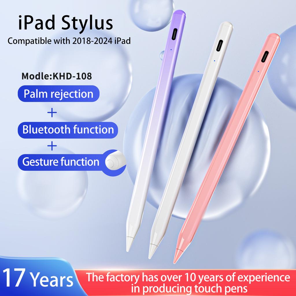 Fabrik-Beliebter Stylus für iPad 2018-2024 Stift für Apple Pencil Magnetische Handflächenerkennung Touch-Stift Lade Zeichen Schreibstift