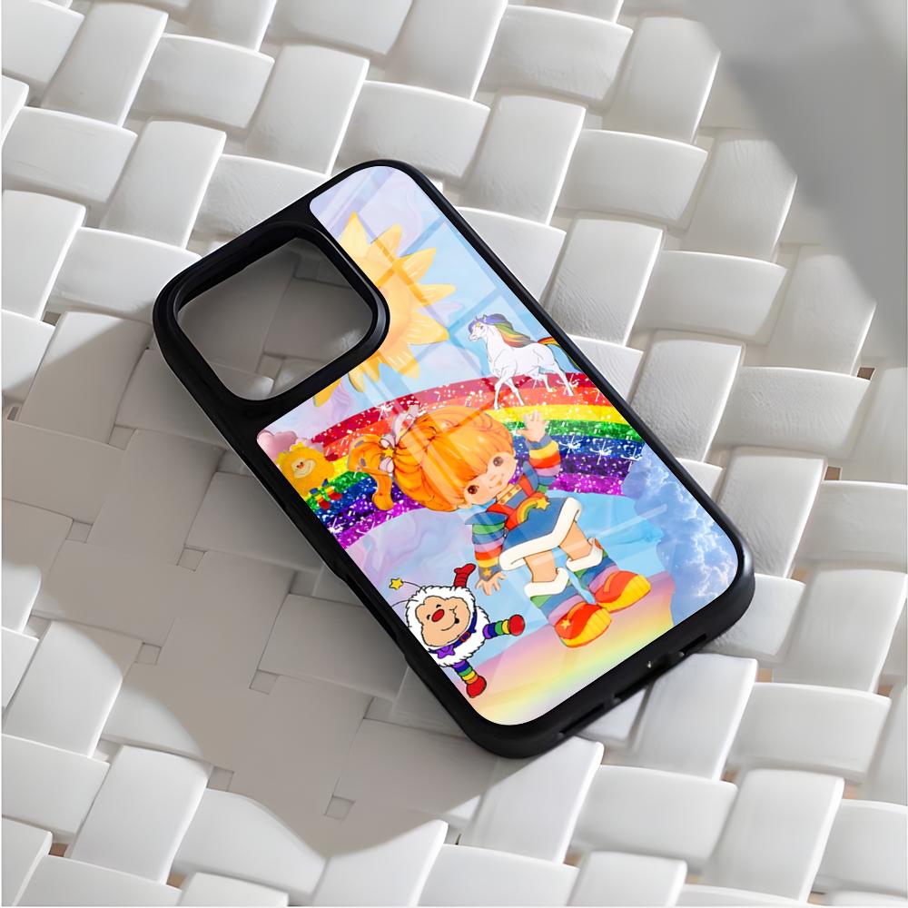 

R-Rainbow Cute Brite Anime Phone Case For Iphone 17 Air 16 15 14 13 12 11 Pro Max Mini Fundas Shell PC+TPU Cover iPhone 13ProMax