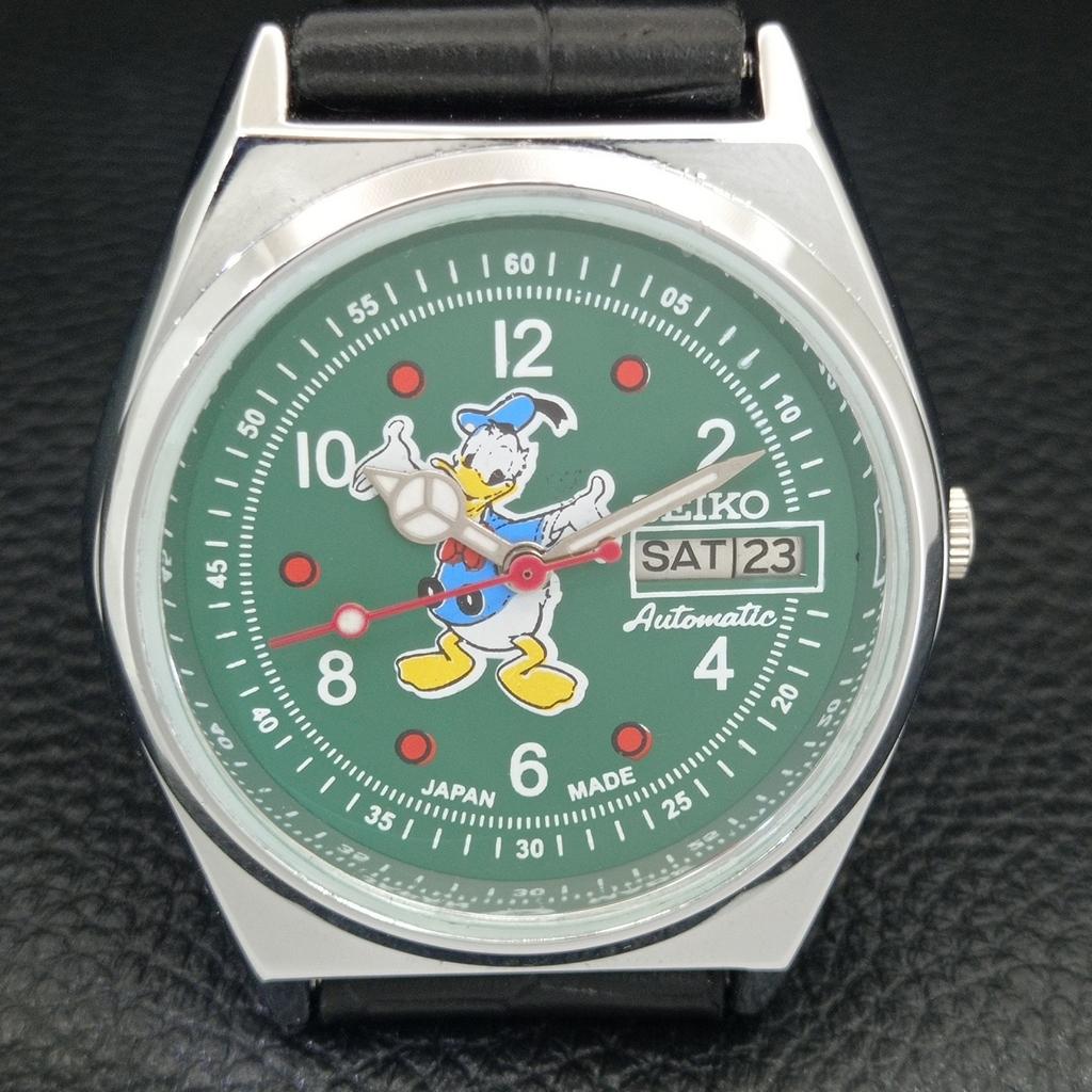 REFURBISHED SEIKO AUTOMATIC 6309A JAPAN MENS VINTAGE GREEN DIAL WATCH a443025-1