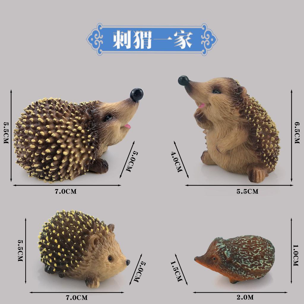 Wild Hedgehog Animal Model, Kids Cognitive Forest Hedgehog Desktop Figure Toy
