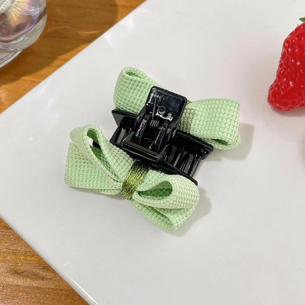 Mini Bow Grab Clip Girls Women Elegant Ponytail Braid Claw Clip Sweet Shark Crab Hair Card Korean Exquisite Hair Accessories