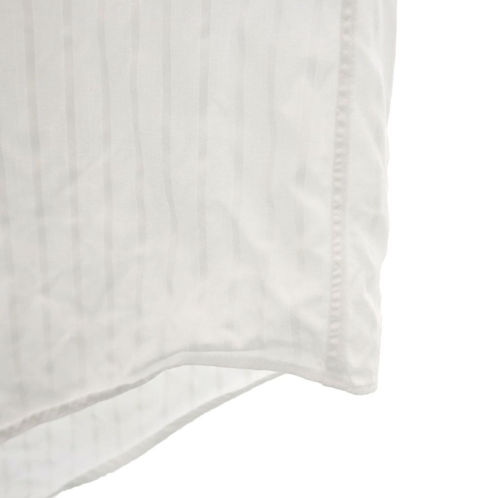 Lanvin Made In Japan Striped Pattern Long Sleeve Shirt 41-80 White Men's Used