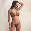 Dámská souprava spodního prádla Saténové tenké podprsenky G-string soupravy Leopardí spodní prádlo Sexy intimní prádlo
