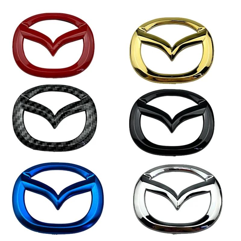 2025 Hot ABS Car Steering Wheel Emblem Cover Stickers for Mazda CX6 CX9 CX7 RX7 MX5 CX5 CX3 Protege Badge Internal Decals Decora