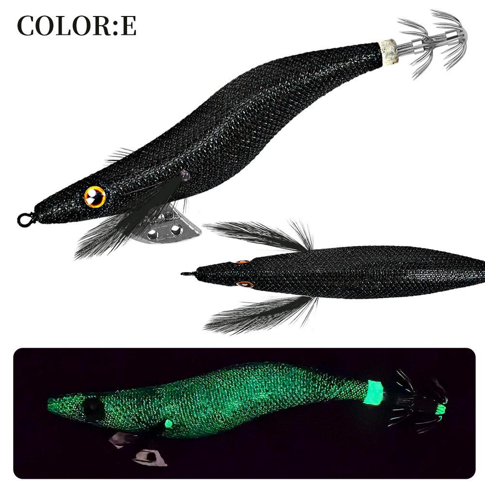 FSDZSO Luminous Squid Lure Size 3.5/3.0/2.5 with Lead Head for Fast Current and Deep Water.