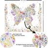 Floral Butterfly Tapestry, Boho Wildflower Moon Print Large Wall Hanging for Bedroom Living Room Aesthetic Home Decor